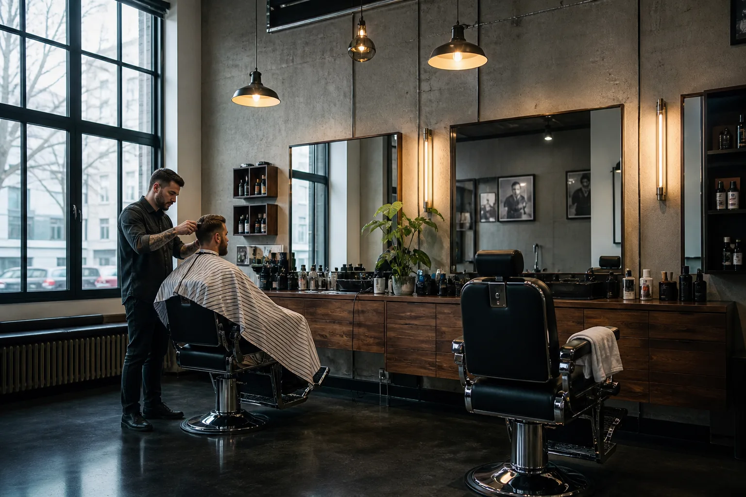 Barber Brno — střih ve světlém pánském holičství, katalog KingBarber.cz