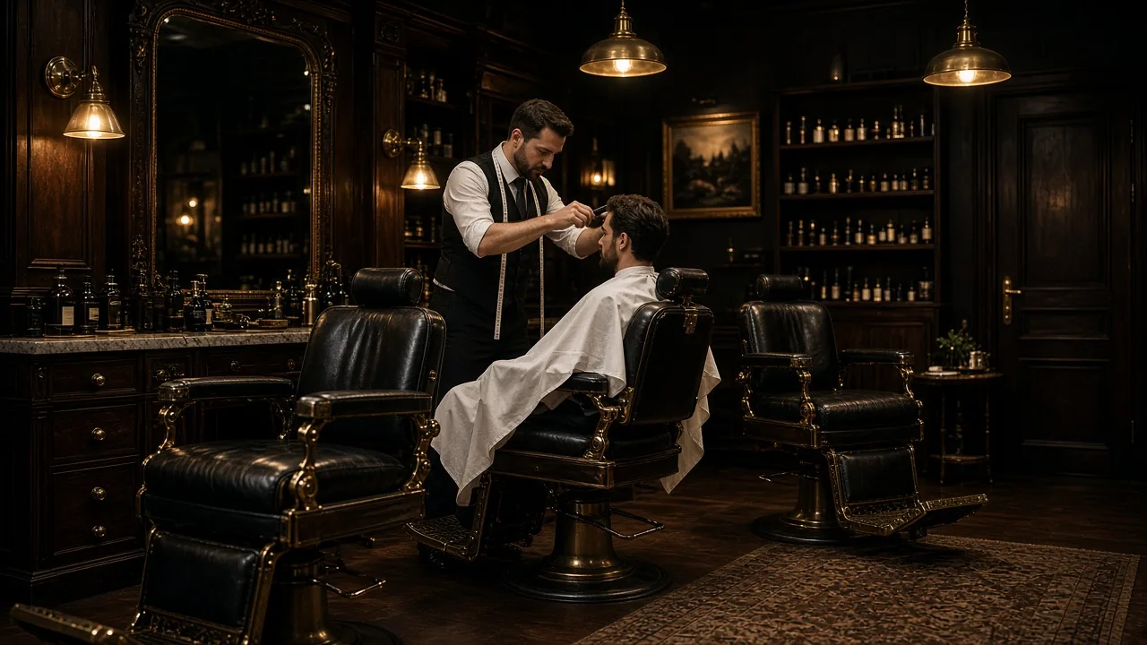 Barber Opava — interiér pánského holičství, katalog KingBarber.cz