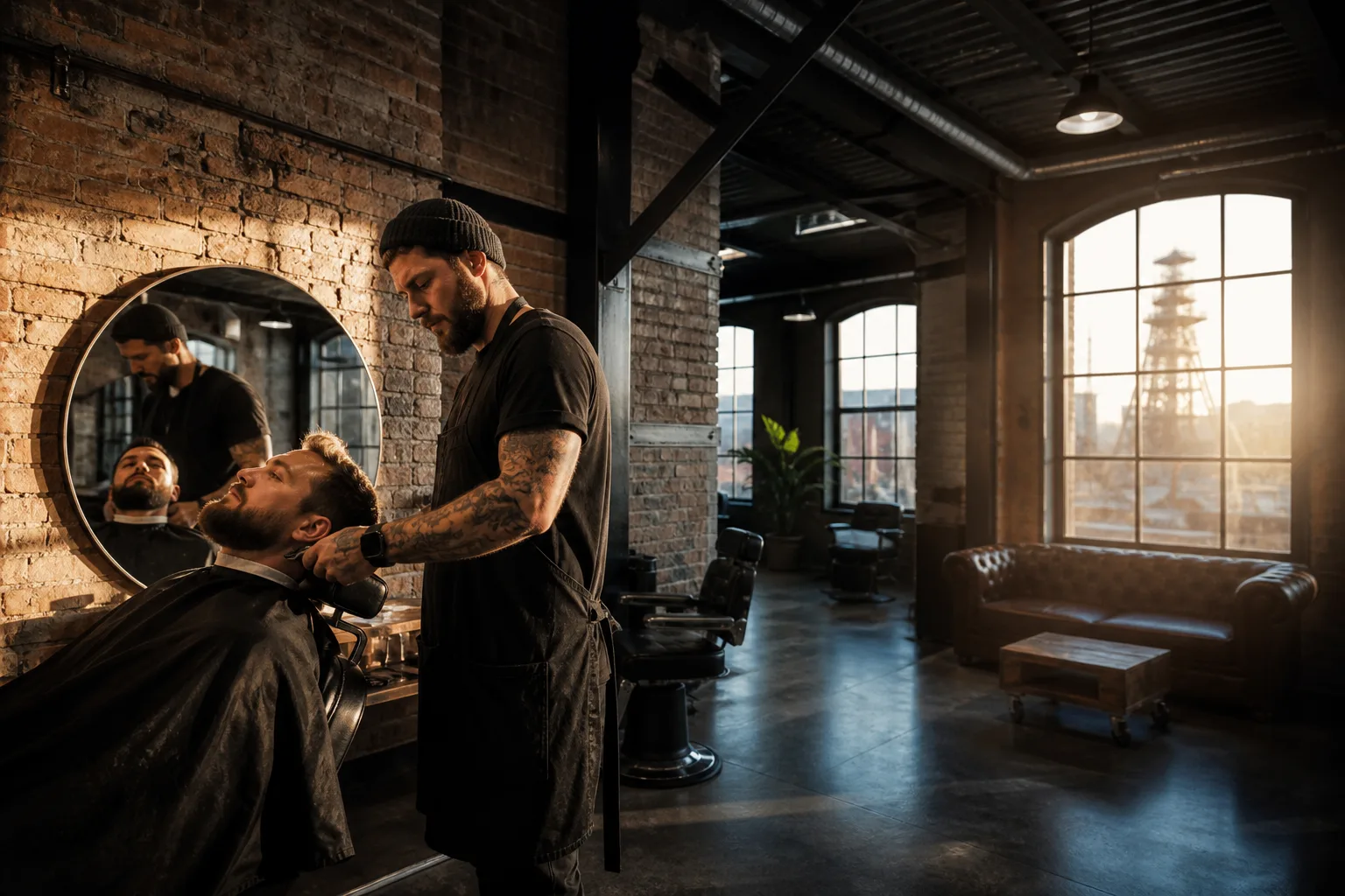 Barber Ostrava — úprava vousů v loftovém pánském holičství