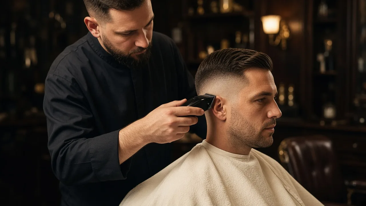 Fade střih v Bart Barbershop Vršovice