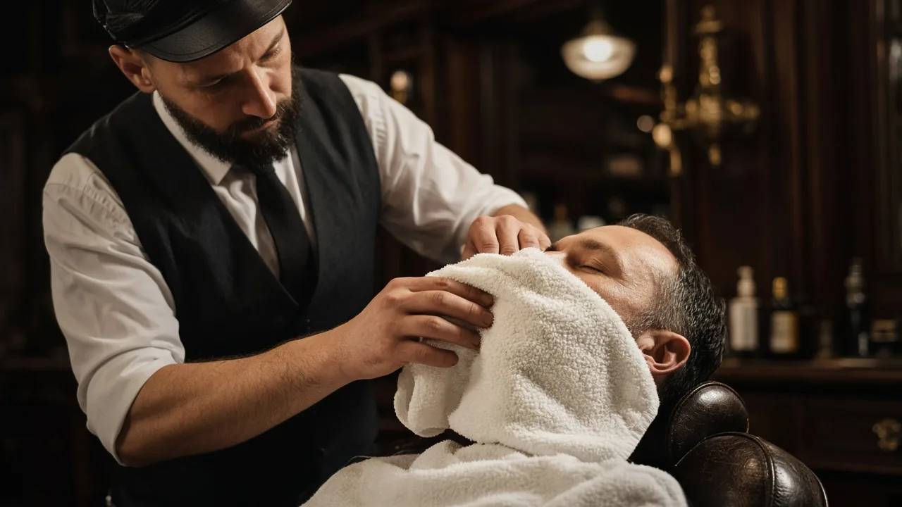 Holení horkým ručníkem ve Factory Barbershop České Budějovice
